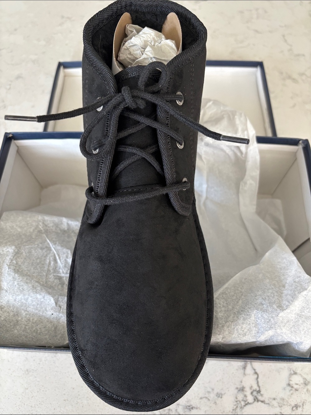 Nautica Men’s Winter Ankle Boots/Slippers - Sherpa Lined Lace-up